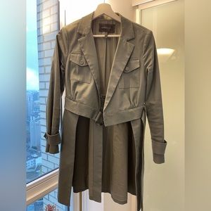 BCBGMAXAZRIA Trench coat cotton khaki color XS size